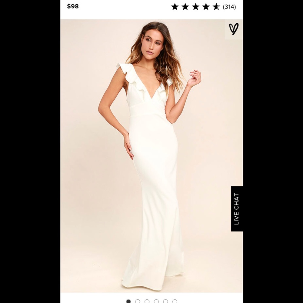 Lulus white maxi dress